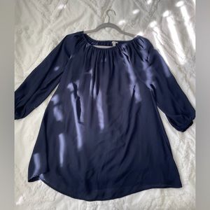Ecoté Navy Off the Shoulder Dress